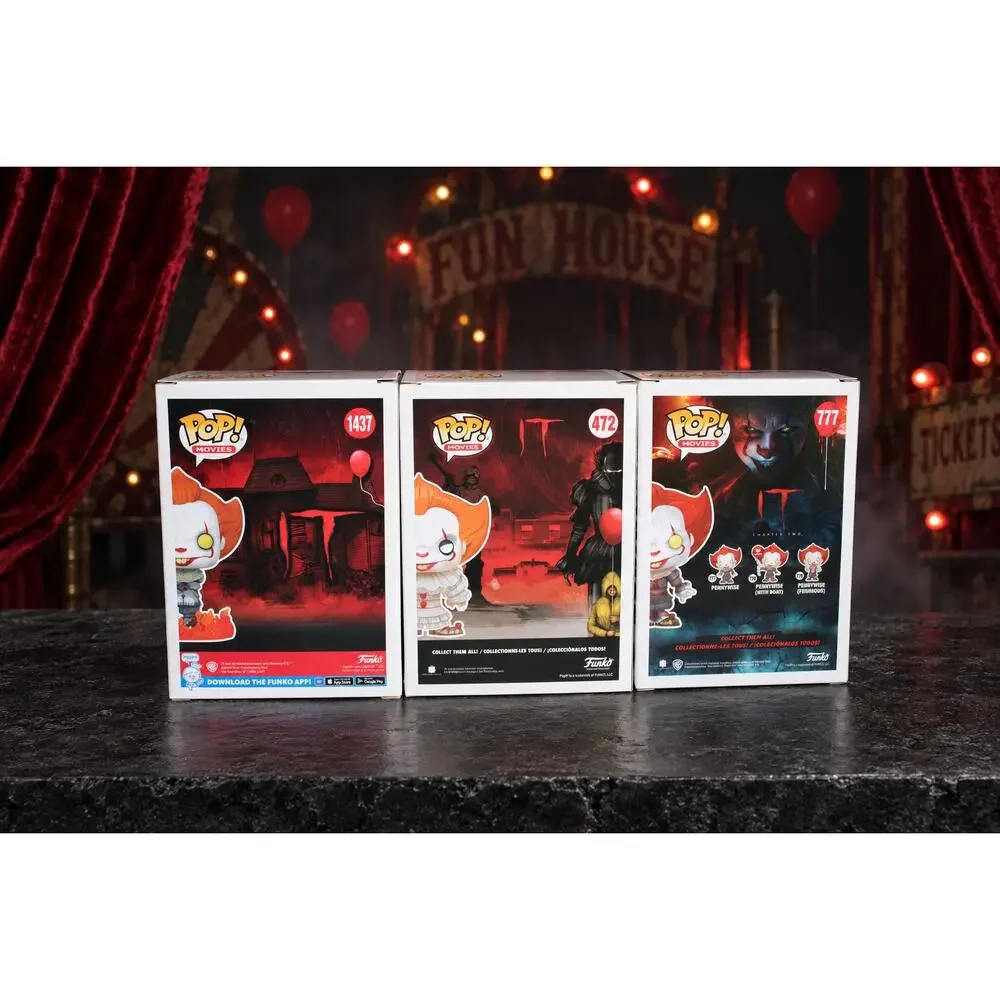 Funko Pop IT Pennywise Lot of 3 #1437 #472 #777 Vinyl Figures
